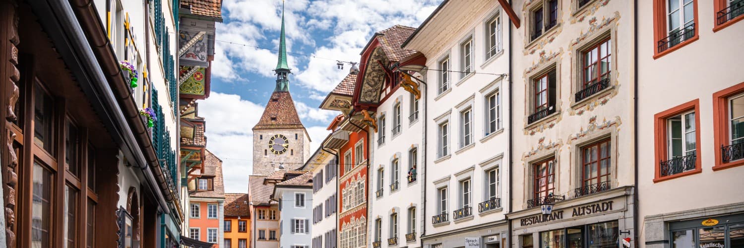 Ein Panoramablick auf Aarau