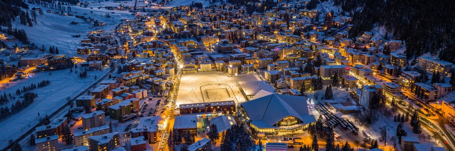 Ein Panoramablick auf Davos