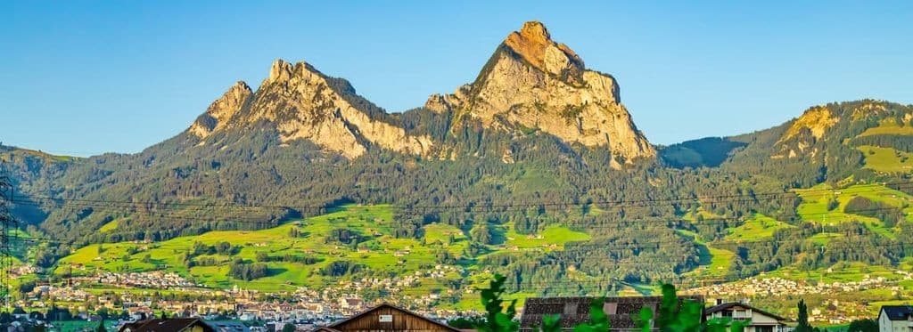 Una vista panoramica di Schwyz